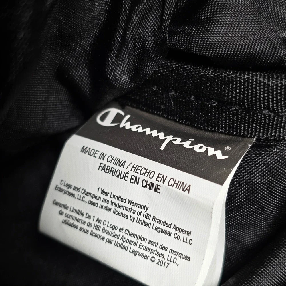 Champion Backpack Gray All Over‎ Logo Embroidered School Travel 10